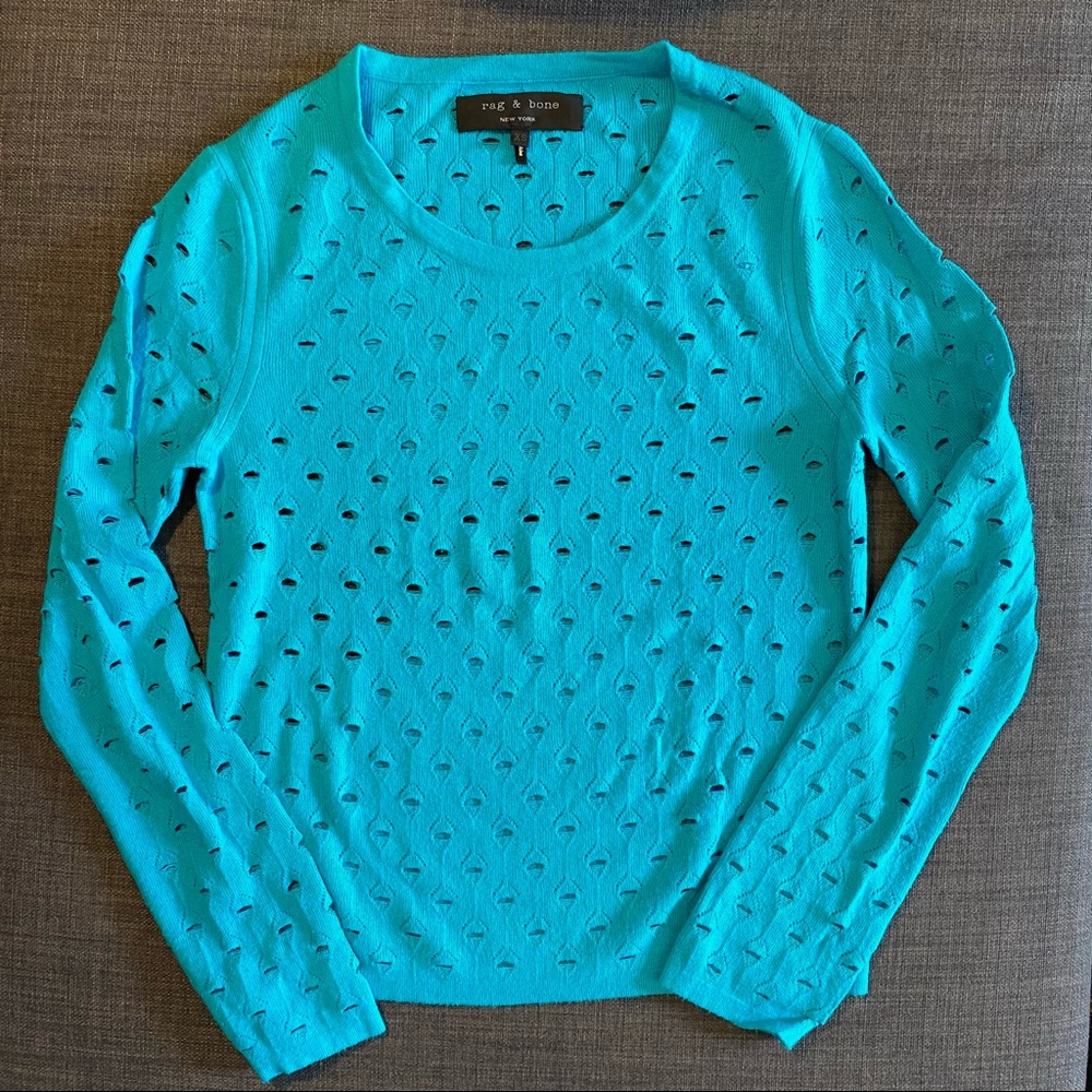 Rag & Bone, XS, Turquoise sweater.